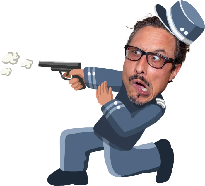 Comicfigur Polizist von lachtheater.ch